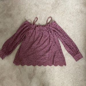 Anthropology Eri +Ali Romana Lace off shoulder M